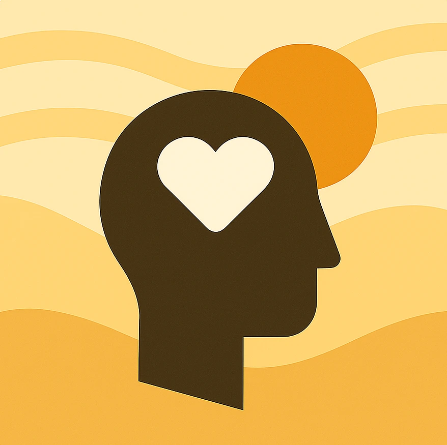 Individual aIllustration of a person’s head with a heart inside, symbolizing individual therapy and emotional well-being